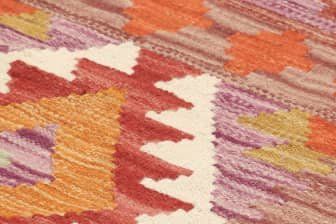 Tpis de couloir cucsien vintge Kilim fit min en line rouge tissé