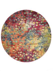  Abstract Small Davina Rug - Multicolor Ø 150
