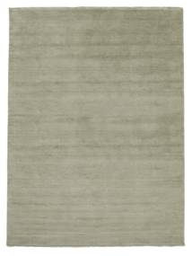  Wool Rug Plain (Single Colored) Handloom Fringes Light Green