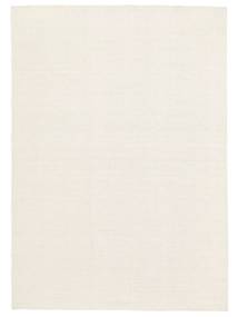  Wool Rug Plain (Single Colored) Kelim Loom Off White