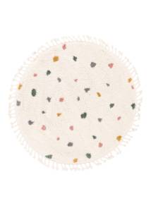  Dotted Kids Rug Shaggy Small Confetti - Off White Ø 150