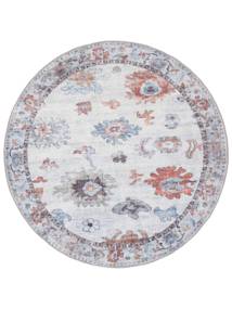  Washable Sazza Oriental Blue/Multicolor Round Rug