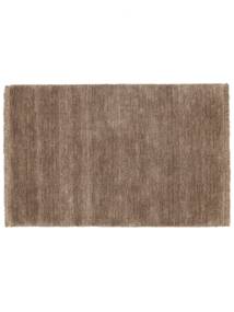 Wool Door Mat Handloom Fringes Light Brown