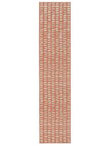  Indoor/Outdoor Rug Washable Small Ray - Rust Red/White 80X300
