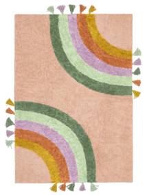 Rainbow Kids Rug Washable 140X200 Small Pink/Multicolor Cotton