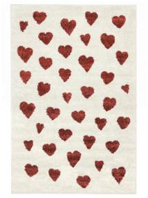 Heartbeat Kids Rug 100X160 Small Off White/Red