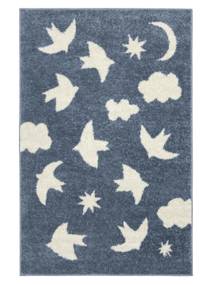 Birdie Kids Rug 100X160 Small Blue/Off White