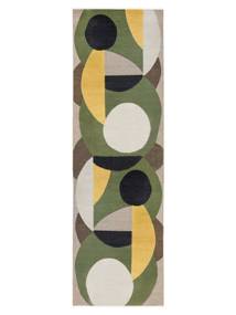  Washable Geometric Aria Green/Yellow Runner Rug
 Small Oeko-Tex