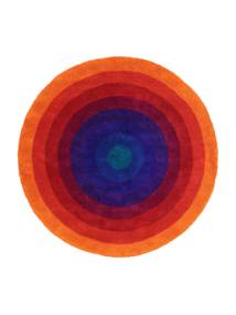  Large Romantica Circle By Verner Panton Rug - Orange/Multicolor Ø 250 Wool, Modern Style