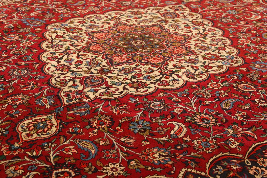 Handgemaakt Bakhtiari tapijt in het rood