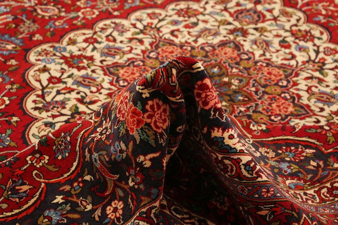 Handgemaakt Bakhtiari tapijt in het rood
