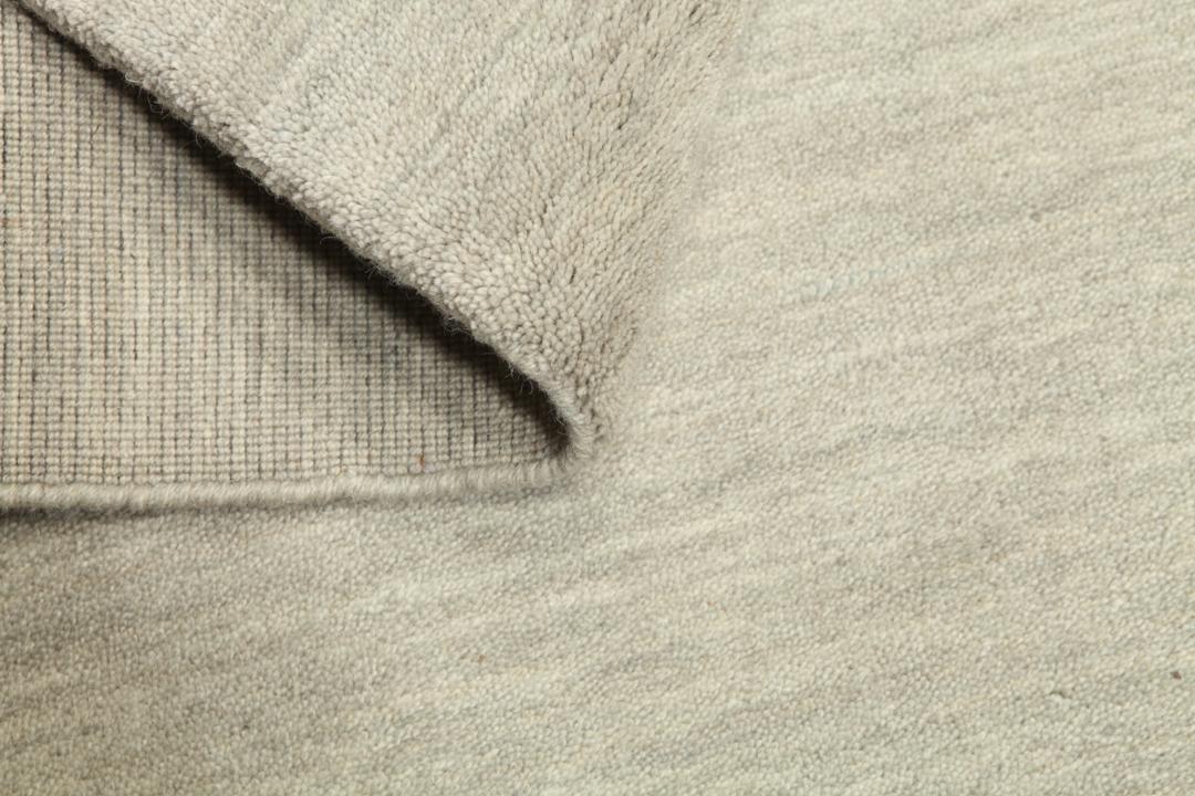 Handloom Fringes light green and grey runner rug