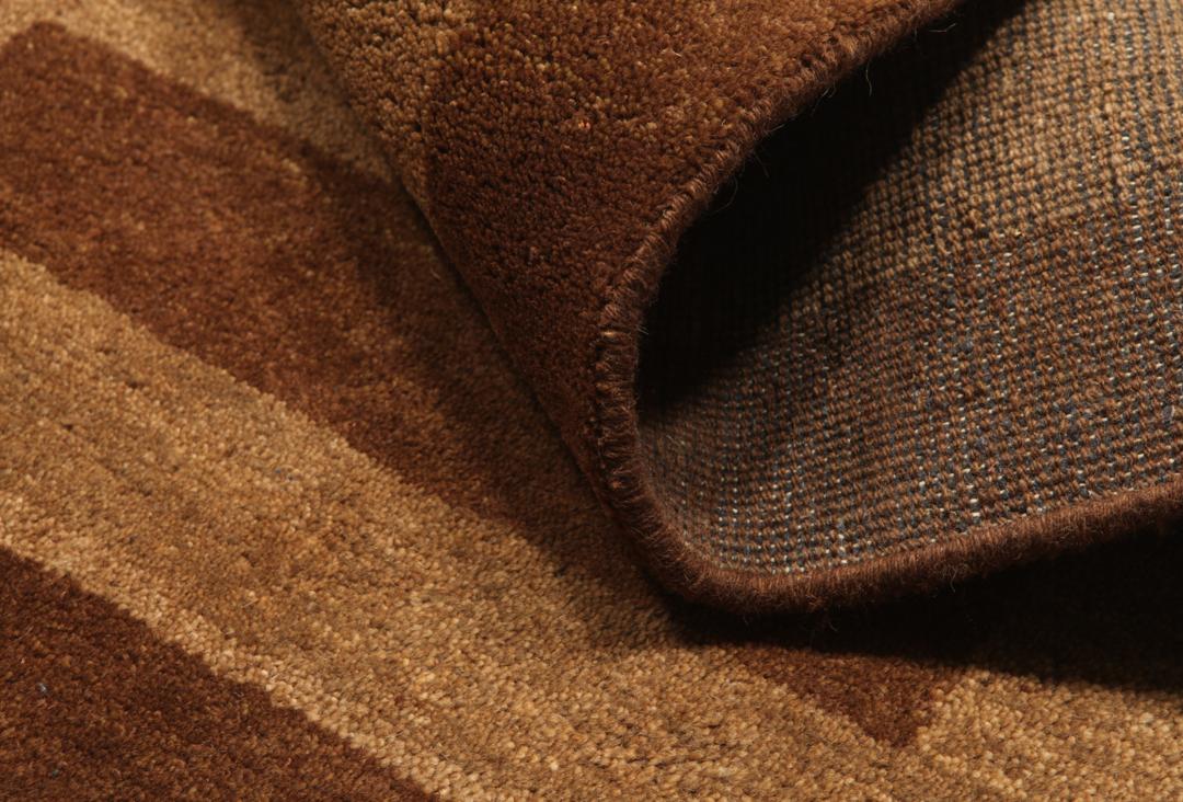 Handmade brown Indian Gabbeh Indo Fine wool rug