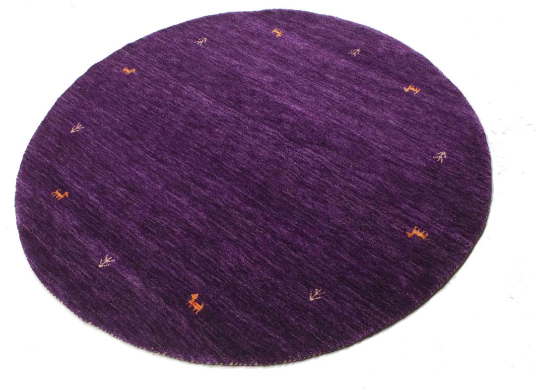 Gabbeh loom Two Lines - Purper - Ø 150 cm
