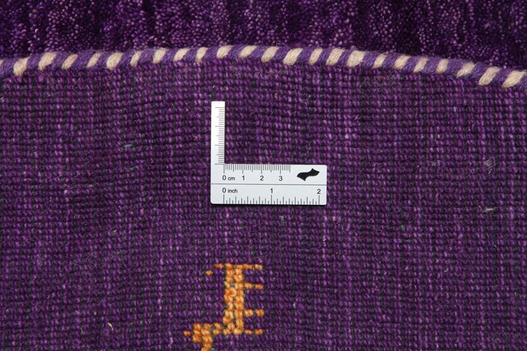 Gabbeh loom Two Lines - Purper - Ø 150 cm