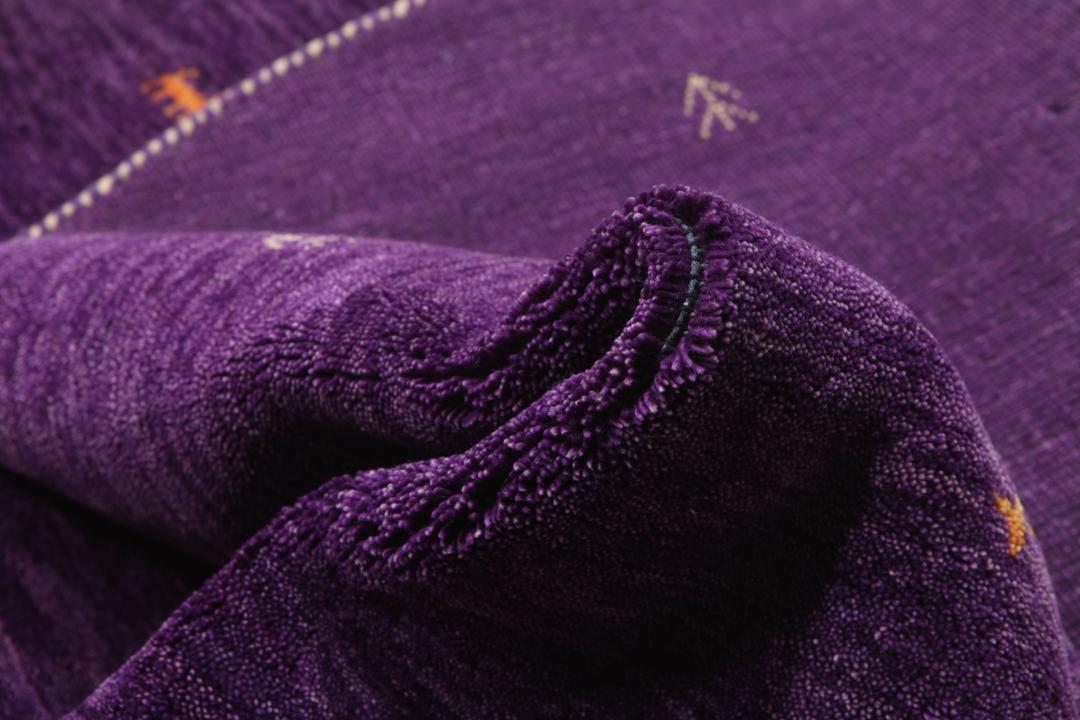 Gabbeh loom Two Lines - Purper - Ø 150 cm