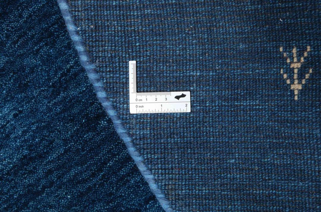 Rugvista premium - Gabbeh loom Two Lines - Dark Blue 200 x 200 cm Wool ...