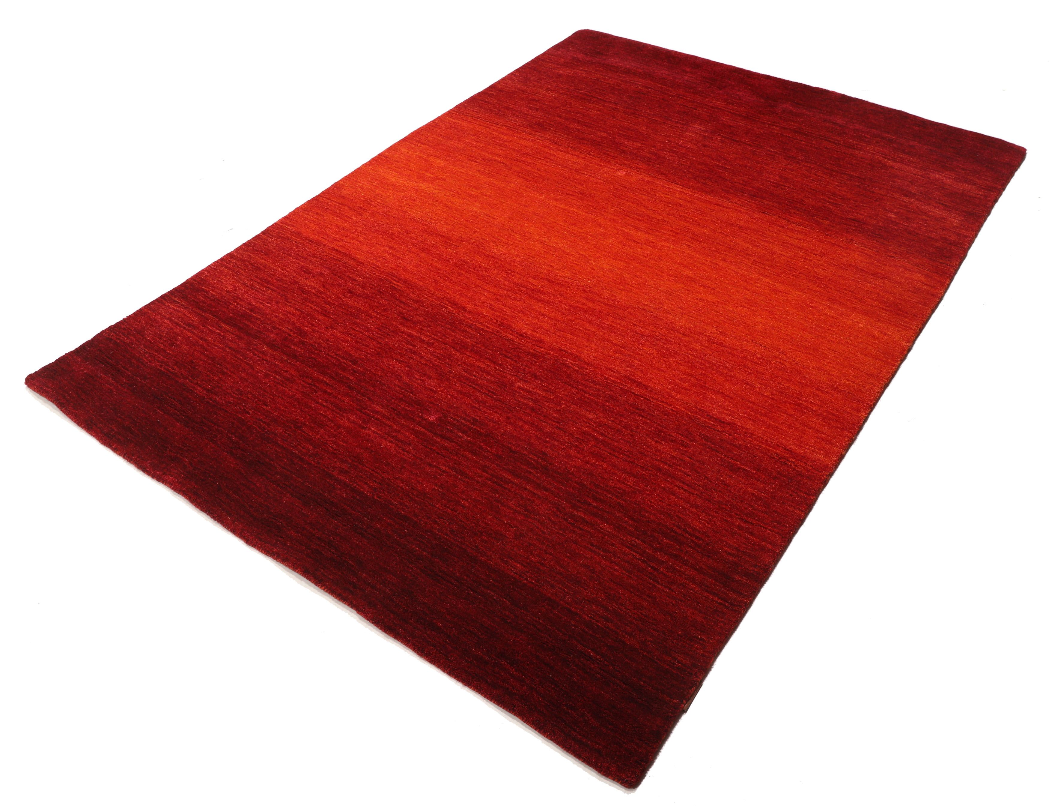 Tapis Gabbeh Rainbow - 230x160 Cm, Laine Douce, Tissé Main - Salon, Salle à Manger, Chambre - Rouge Vif, Certifié OEKO-TEX - 2