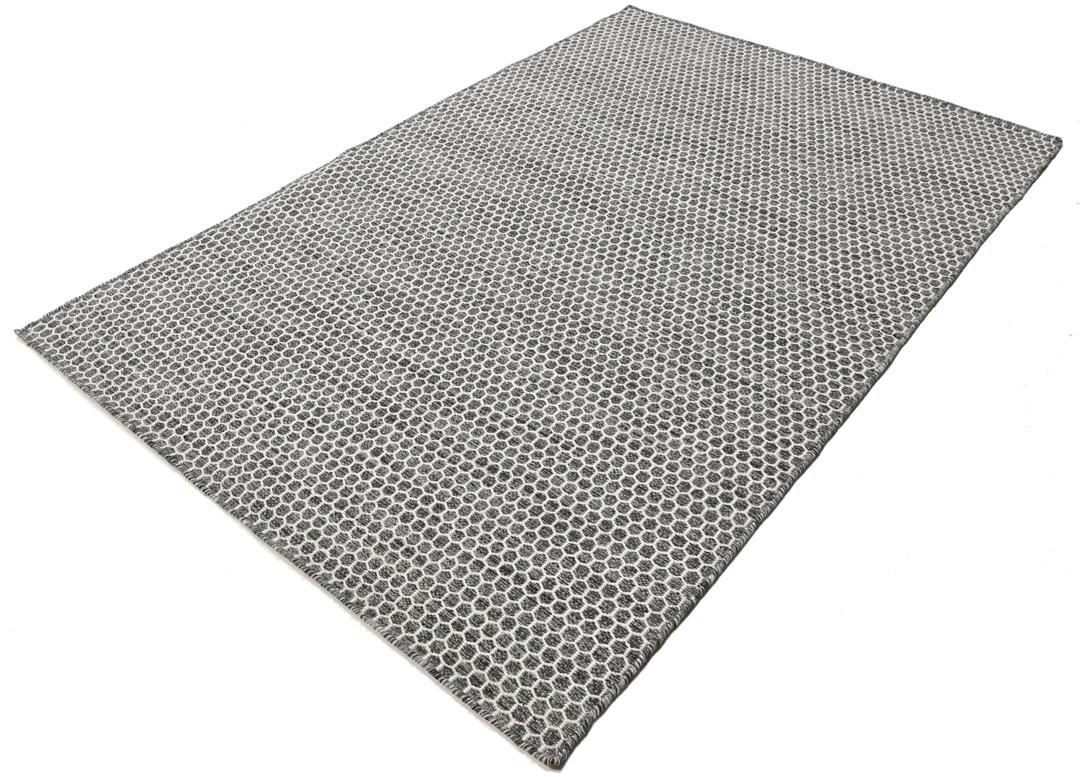 Kelim Honey Comb - Black / Grey - 160 x 230 cm