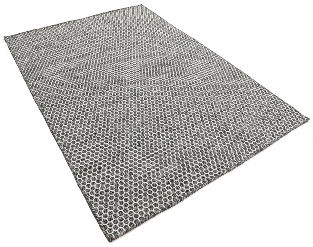 Kelim Honey Comb - Black / Grey - 160 x 230 cm