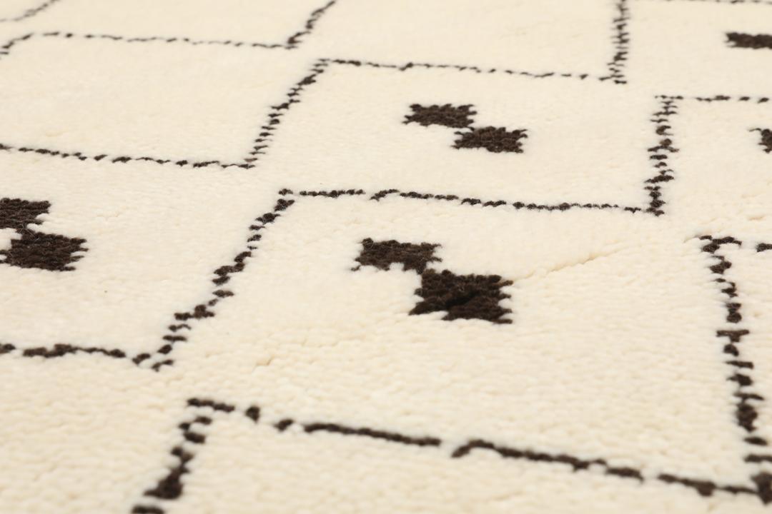 Berber Indo - Off white / Brown - 160 x 230 cm