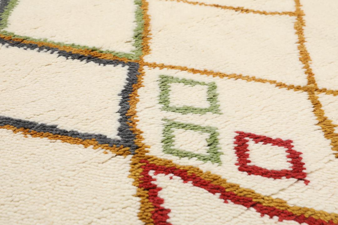 Berber Indo - Blanc écru - 240 x 300 cm