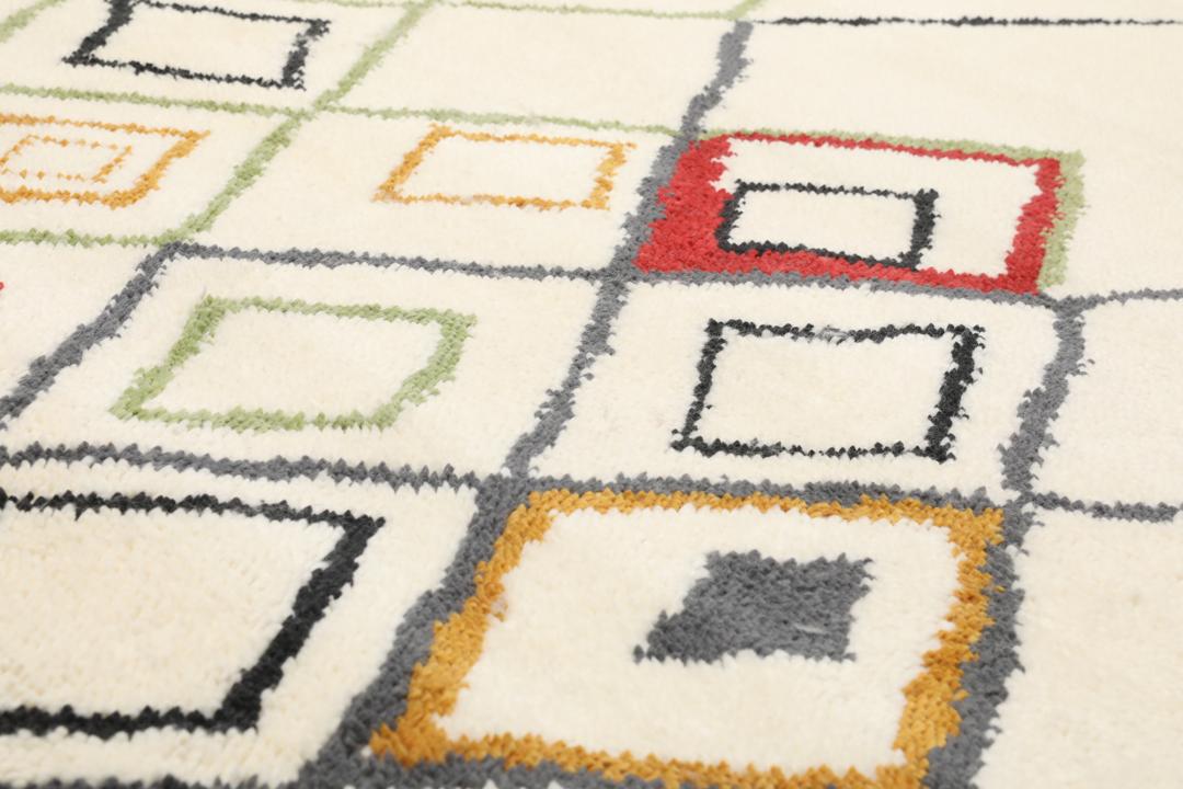 Berber Indo - Blanc écru - 240 x 300 cm