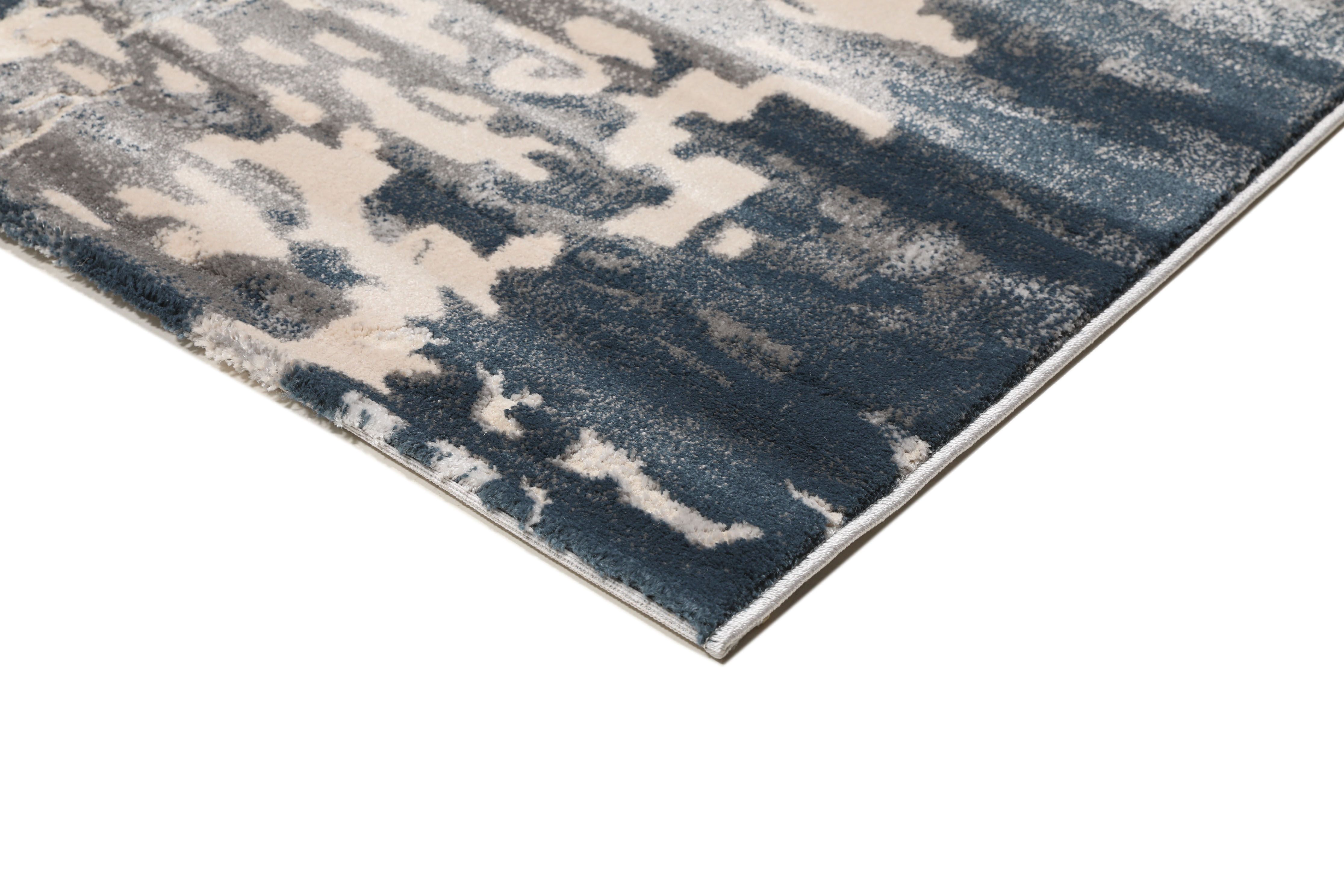 Rugvista core - Kaskad - グレー / クリームホワイト 140 x 200 cm