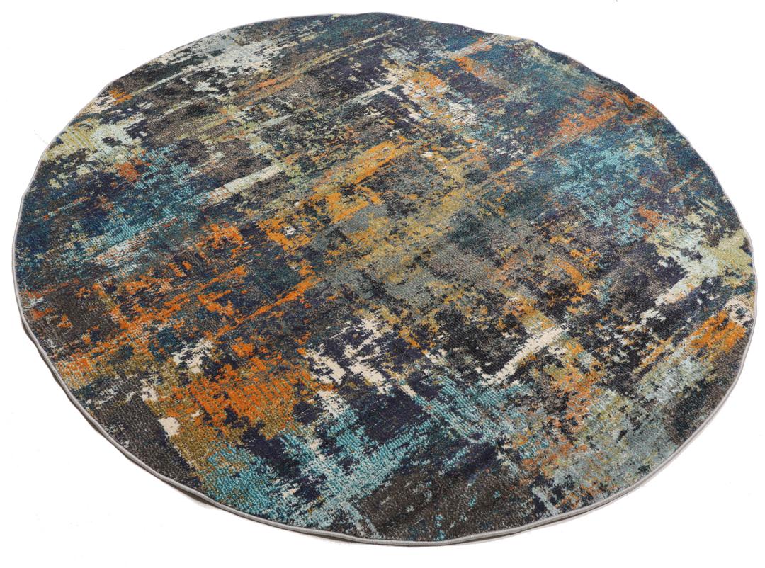 Castor - Teal / Multicolor - Ø 200 cm