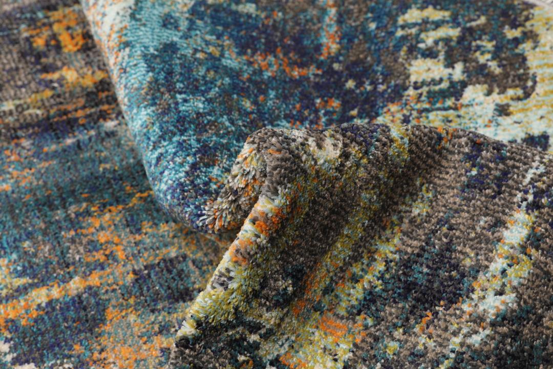 Castor - Teal / Multicolor - Ø 200 cm