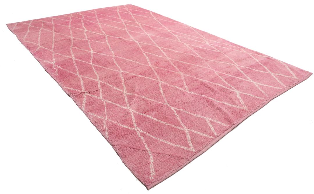 Handknotted Berber Shaggy - Lichtroze / Rood - 273 x 415 cm