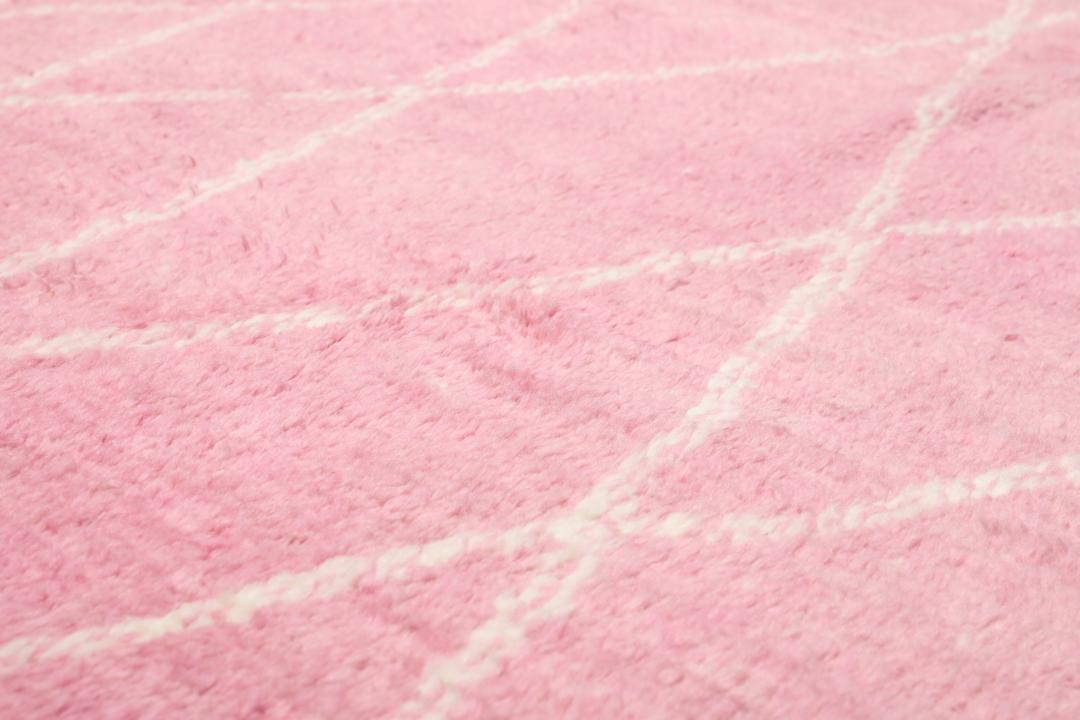 Handknotted Berber Shaggy - Lichtroze / Rood - 273 x 415 cm