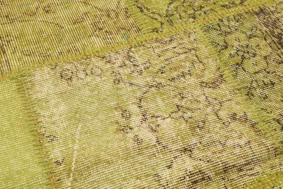 Turecki dywan Patchwork w kolorze jasnozielonym