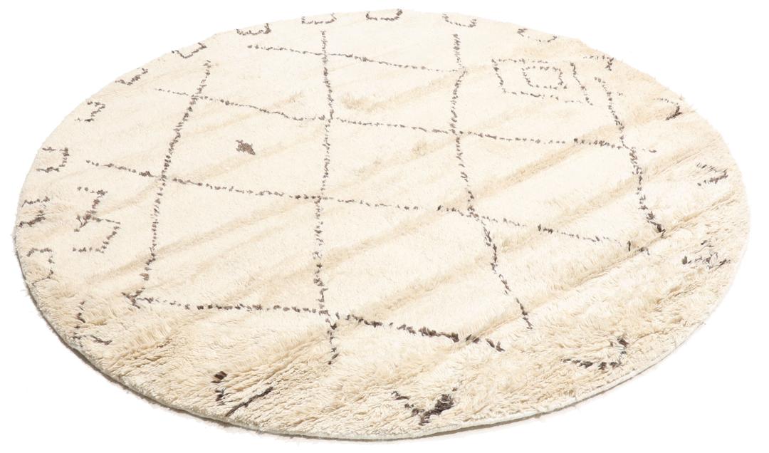 Rugvista premium - Almaaz - White, Round Ø 200 cm Wool Rug - Rugvista