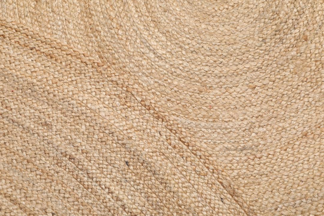 Tapis rond beige en jute