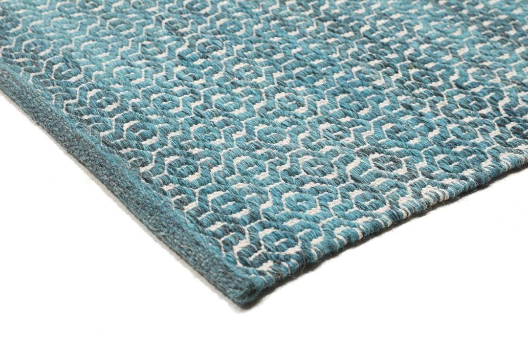 Alva - Turquoise / White - 80 x 250 cm