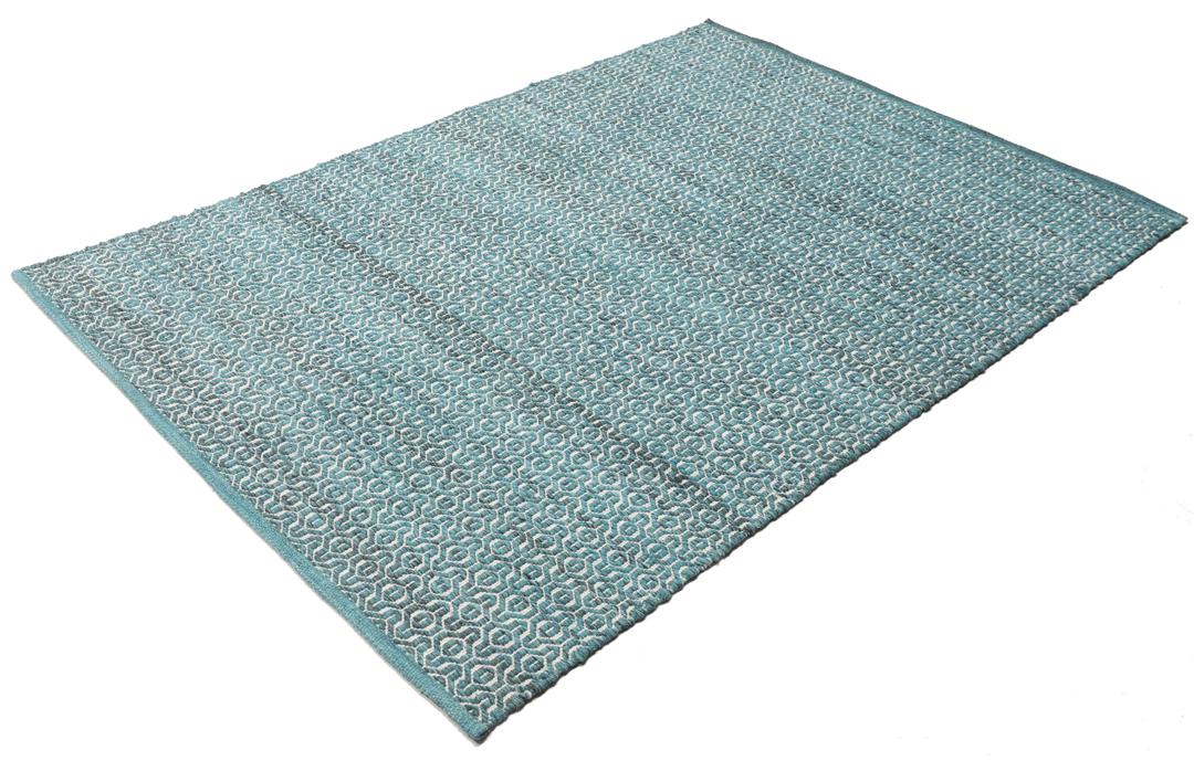 Alva - Turquoise / White - 140 x 200 cm
