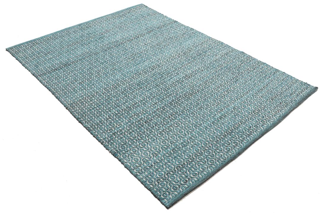 Alva - Turquoise / White - 140 x 200 cm