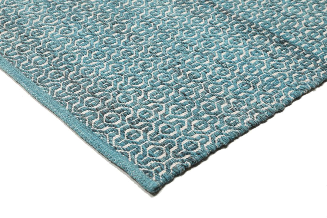 Alva - Turquoise / White - 140 x 200 cm