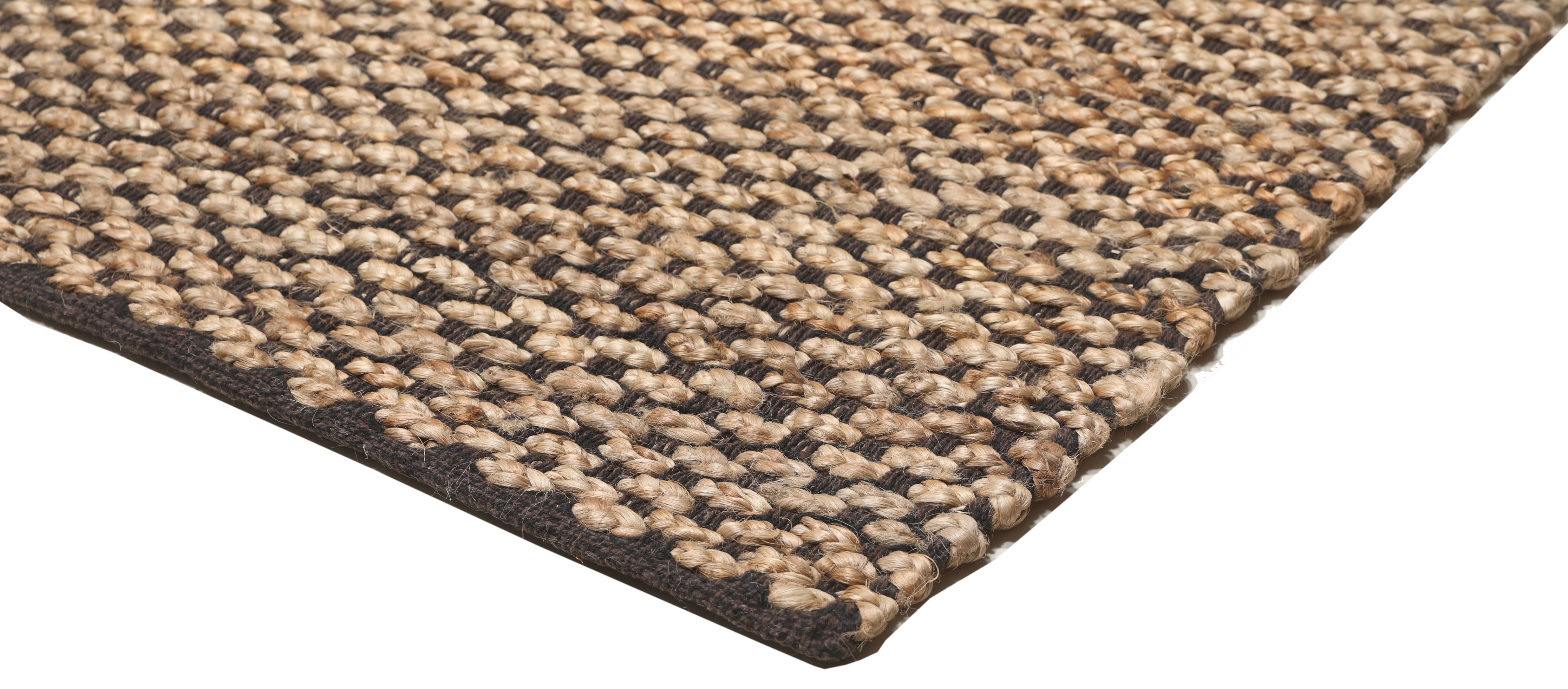 Siri Jute Beige / Black 300 x 400 cm Jute Rug Rugvista