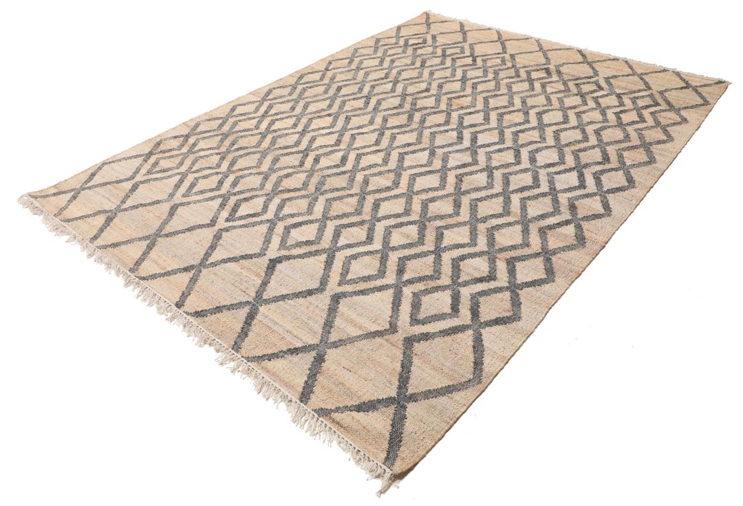 Tekla jute - Beige / Houtskoolgrijs - 200 x 300 cm