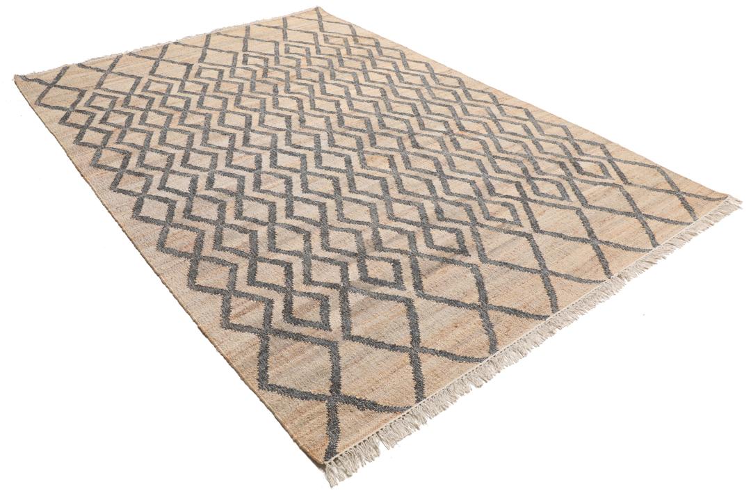 Tekla jute - Beige / Houtskoolgrijs - 200 x 300 cm