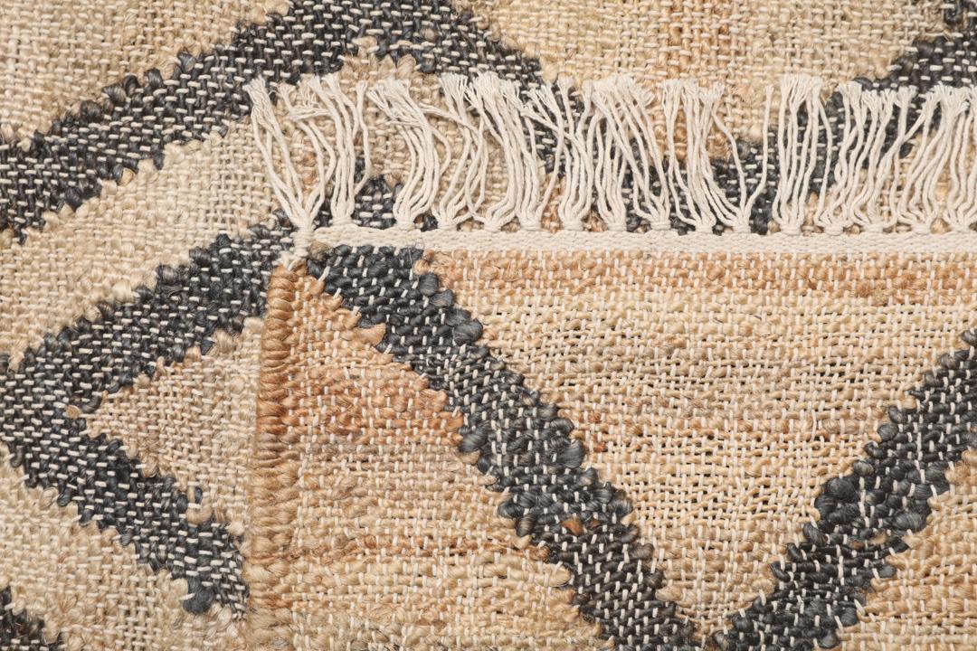Tekla jute - Beige / Houtskoolgrijs - 200 x 300 cm