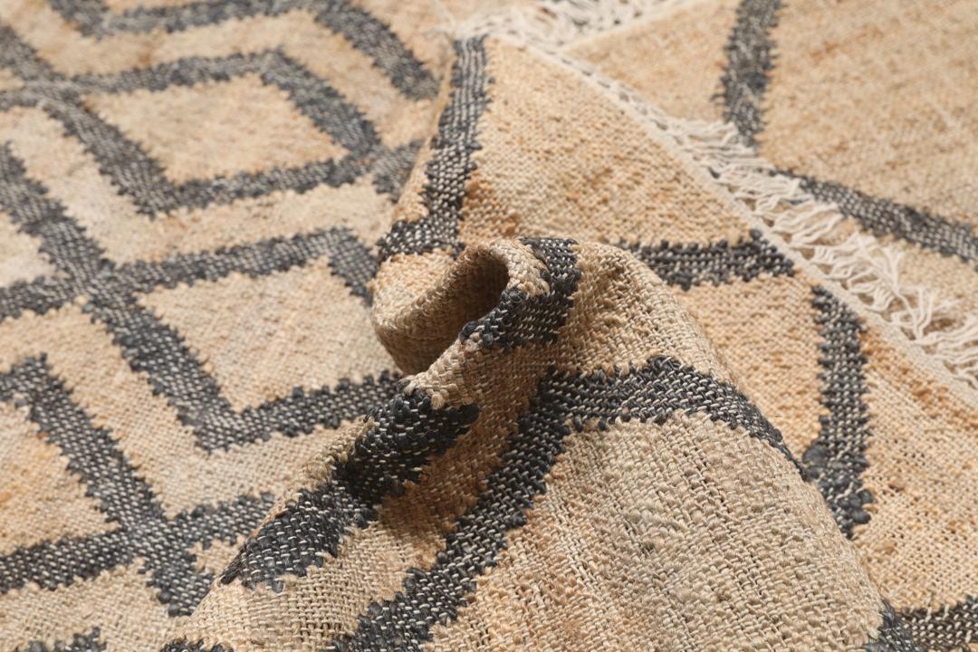 Tekla jute - Beige / Houtskoolgrijs - 200 x 300 cm