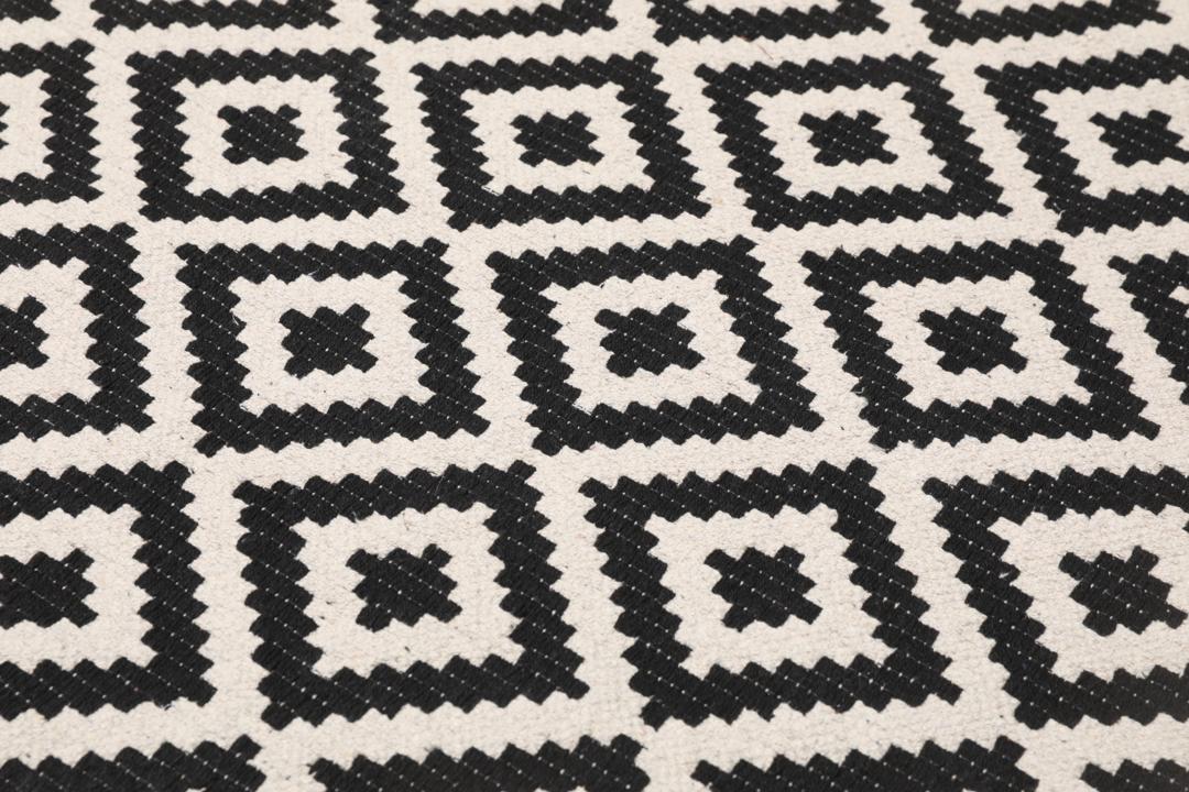 Torun - Sort / Hvid - 80 x 300 cm