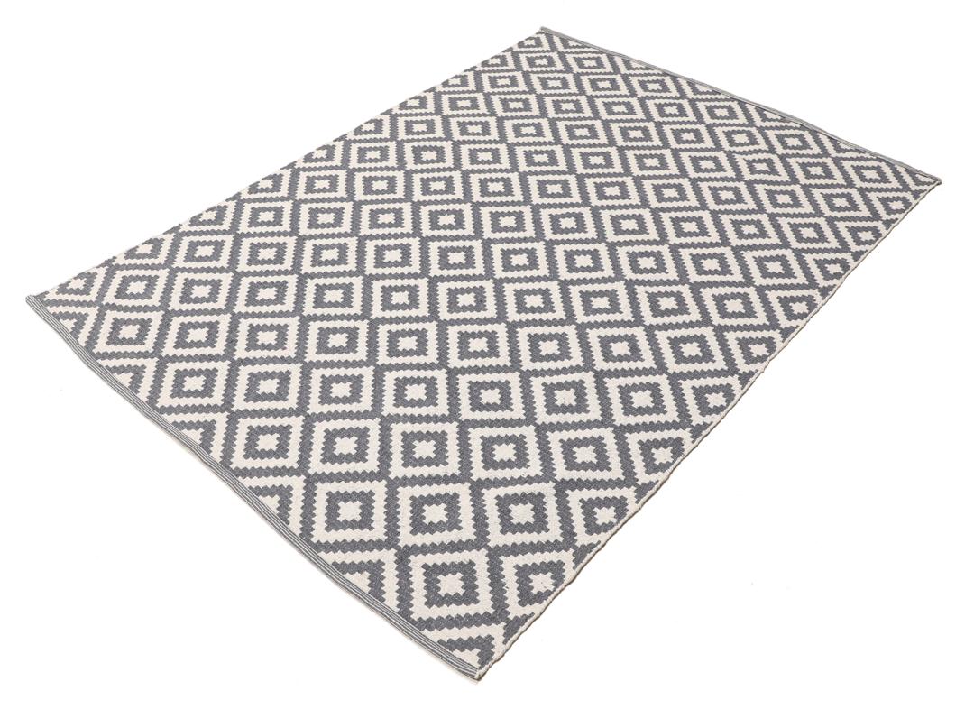 Torun Rug Rugvista core - Torun - Grey / White 140 x 200 cm Cotton Rug - Rugvista