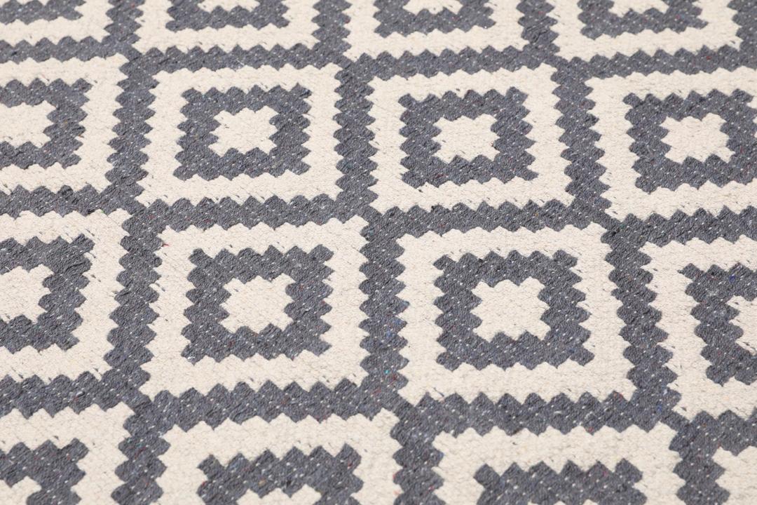 Torun Rug Rugvista core - Torun - グレー / ホワイト 140 x 200 cm 綿 ラグ - Rugvista