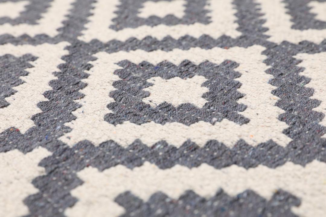 Torun Rug Rugvista core - Torun - グレー / ホワイト 140 x 200 cm 綿 ラグ - Rugvista