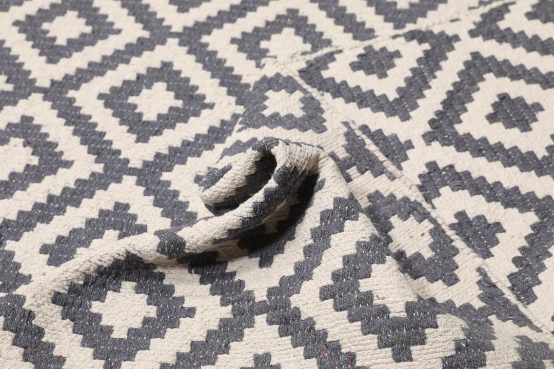 Torun Rug Rugvista core - Torun - グレー / ホワイト 140 x 200 cm 綿 ラグ - Rugvista