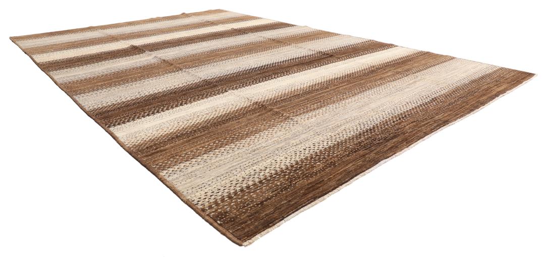 Hand-knotted Ziegler Modern rug from Pakistan in brown and beige tones